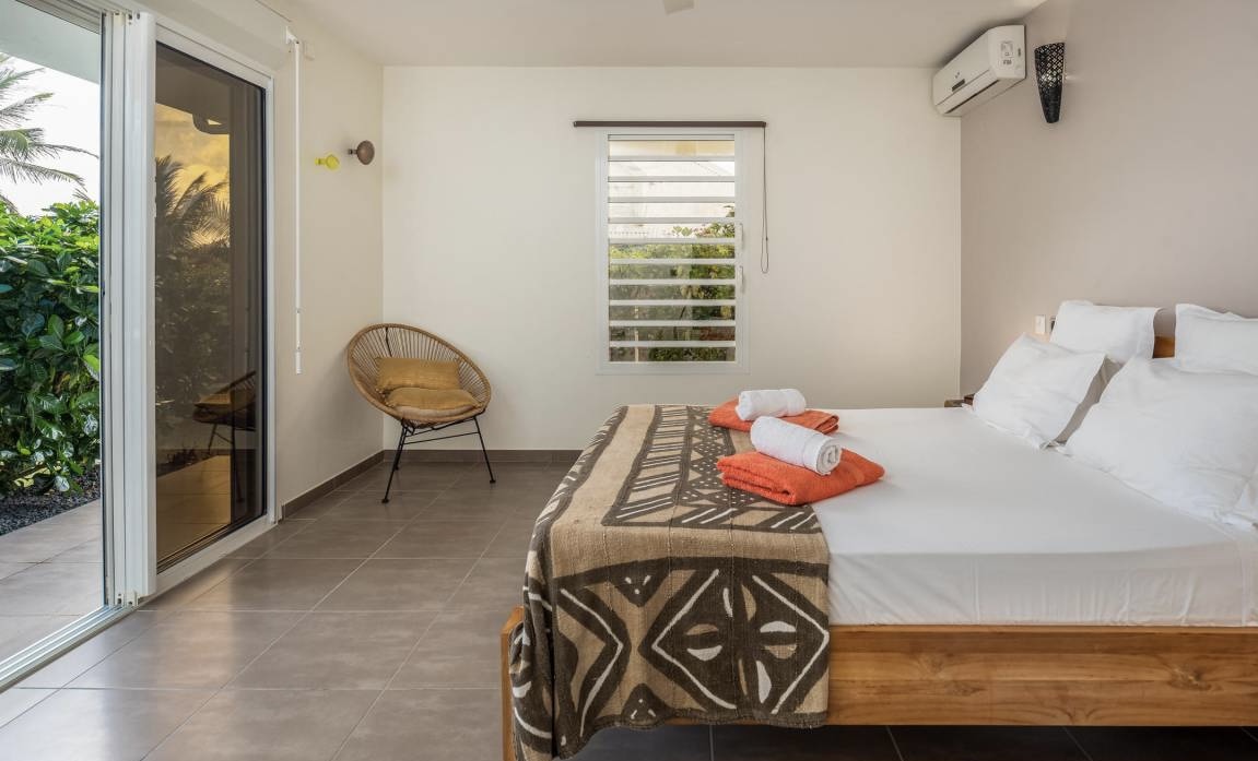 Chambre double avec accès au jardin tropical
