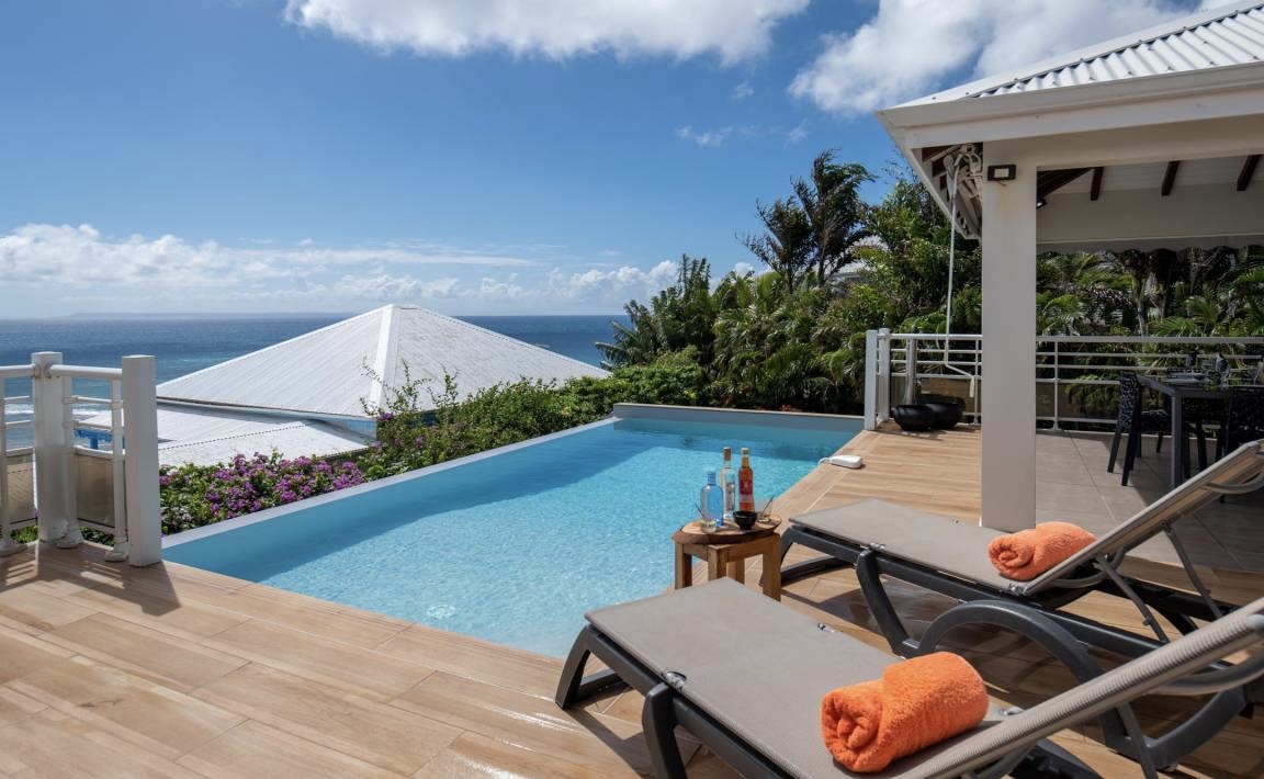 Villa Aroha : piscine privée et vue mer à Saint-François en Guadeloupe